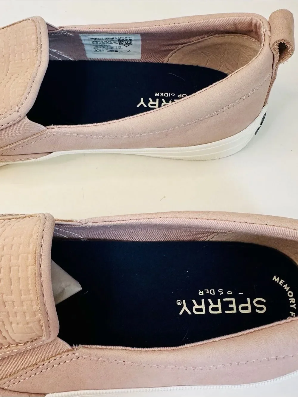 Sperry Pink Leather Slip On Flat Shoes Size 10